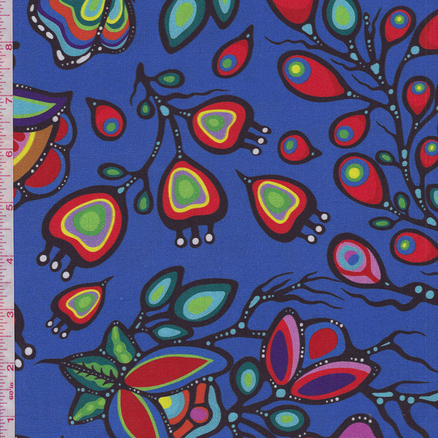 Jackie Traverse Ojibway: Florals 7 - Royal