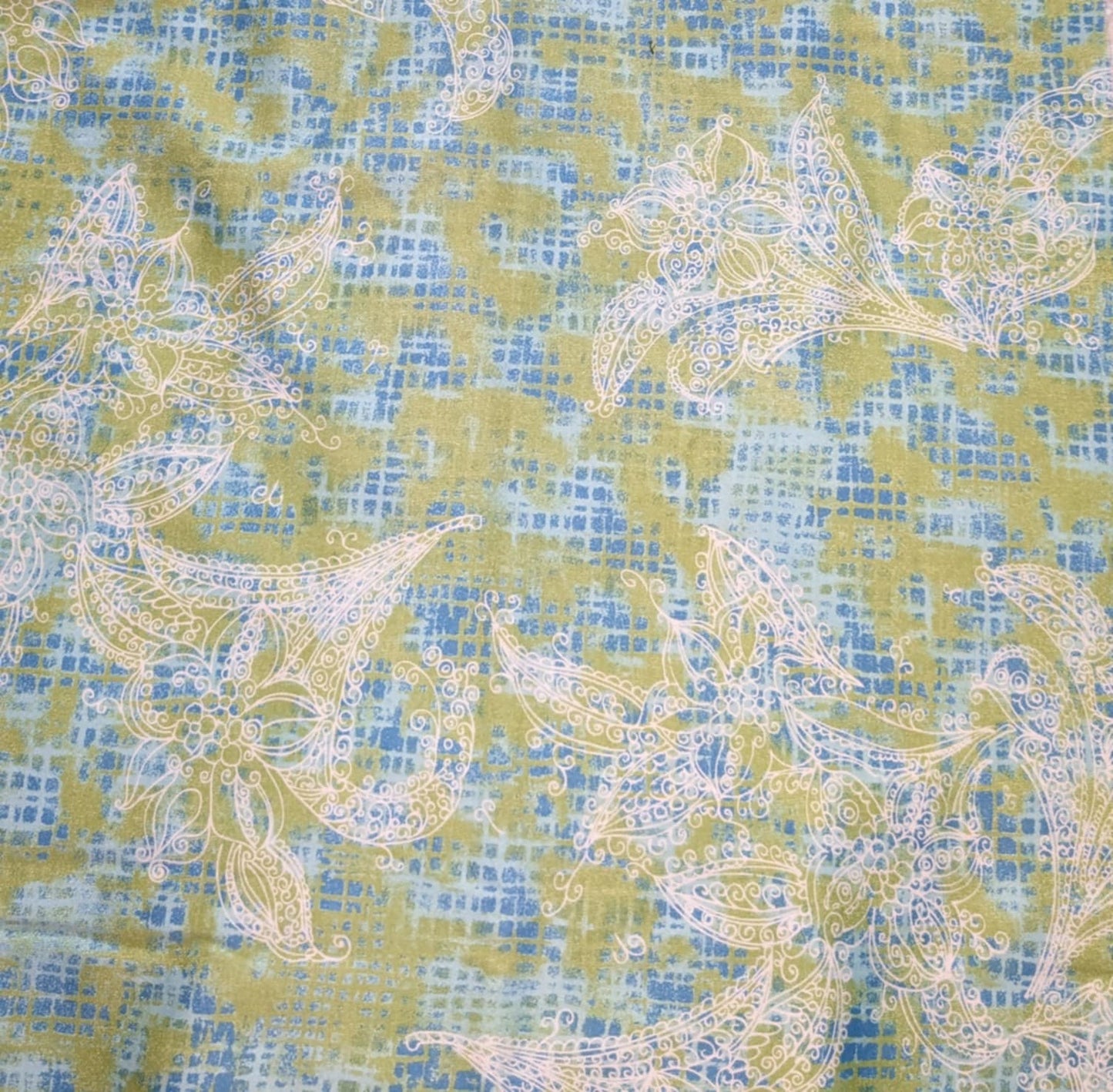 Stretchy Printed Cotton Sateen - Remnant