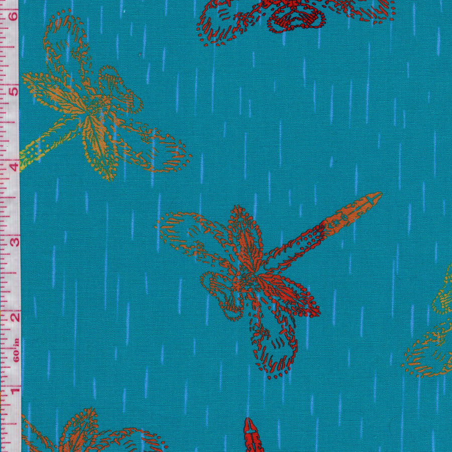 Pat Bruderer Birch Bark Biting - Dragonfly - Turq.