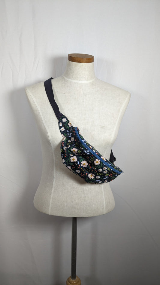 Fanny Pack Floral & Snakes Navy