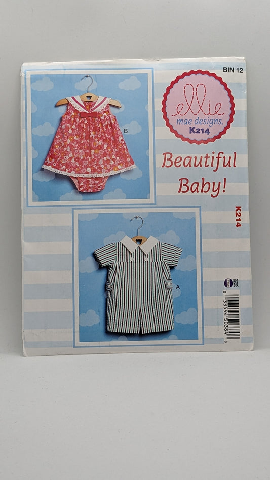 K0214 - Baby Romper & Sailor Dress Set