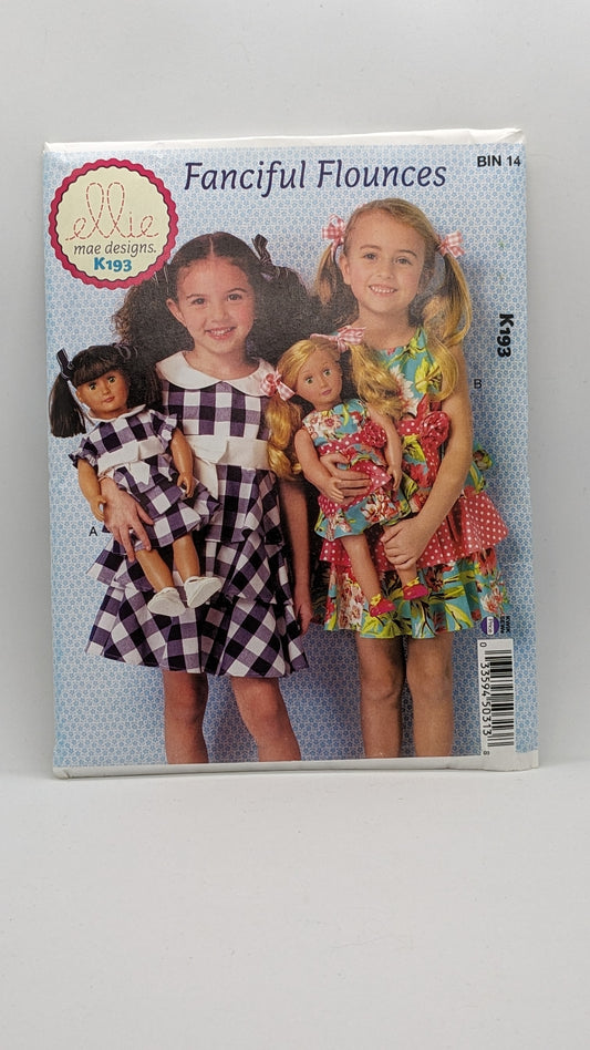 K0193 - Coordinating Children's & Doll Dresses