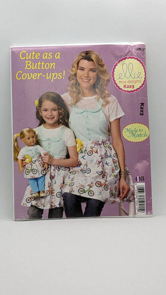 K0223 - Misses', Girl & Doll Coordinating Aprons