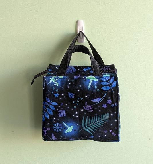 Mini Tote Bag - Mystical Mushrooms (Glow In The Dark)