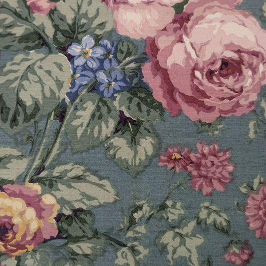 Vintage Floral - Seafoam - Remnant