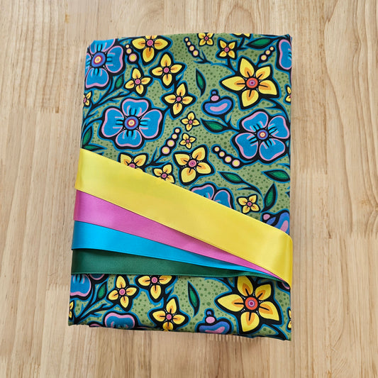 Ribbon Skirt Kits - Flowers Green