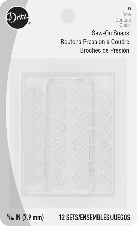 Drtiz Sew-on Snaps Plastic