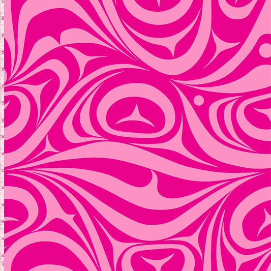 Yasakw Designs Haida Wave - Fuchsia