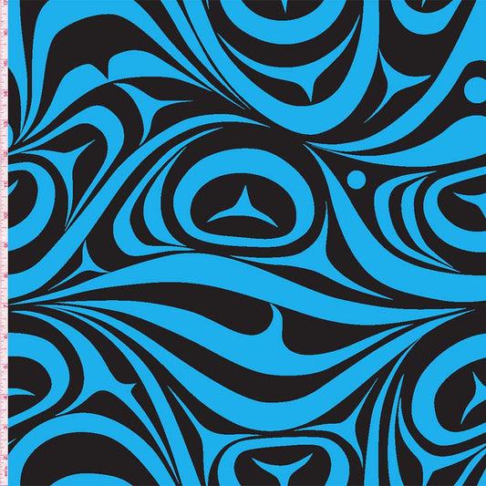 Yasakw Designs Haida Wave - Turq/Blk