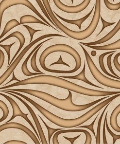 Yasakw Designs Haida Wave - Coffee