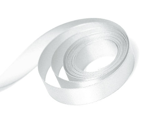 Ribbon - Single Face Satin - White 0029