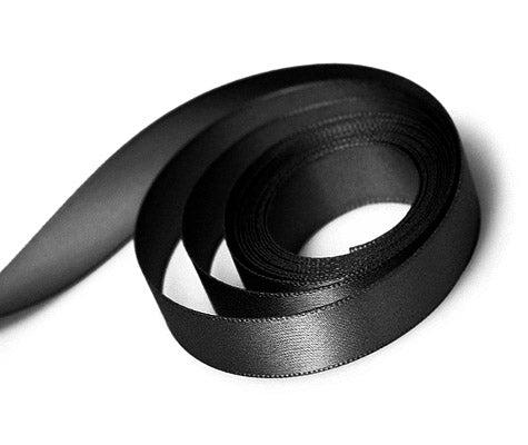 Ribbon - Single Face Satin - Black 0030