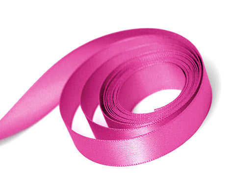 Ribbon - Single Face Satin - Shocking Pink 0175